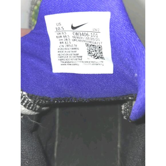 SIZE 10.5 MEN'S NIKE RENEW ELEVATE II WHITE MULTICOLOR CW3406-101 BASKETBALL - Picture 13 of 13